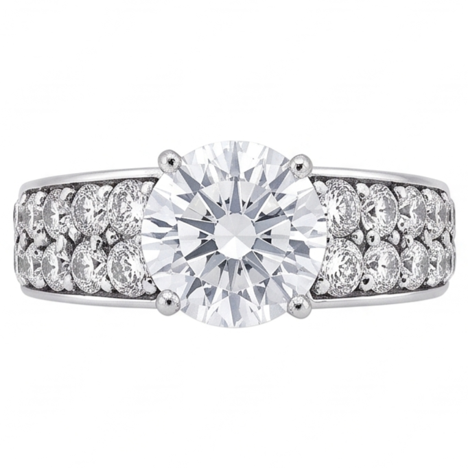 2.75 Carat New Natural Earth Mined Diamonds Anniversary Ring White Gold