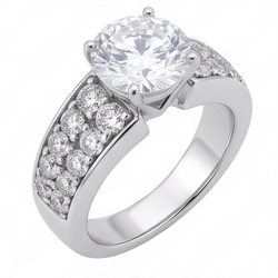 2.75 Carat New Natural Earth Mined Diamonds Anniversary Ring White Gold