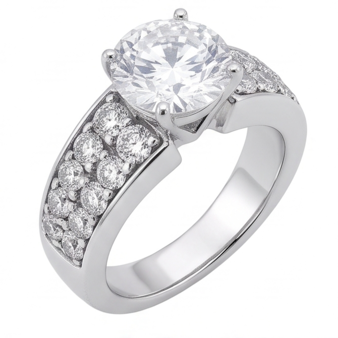 2.75 Carat New Natural Earth Mined Diamonds Anniversary Ring White Gold