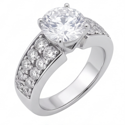 2.75 Carat New Natural Earth Mined Diamonds Anniversary Ring White Gold