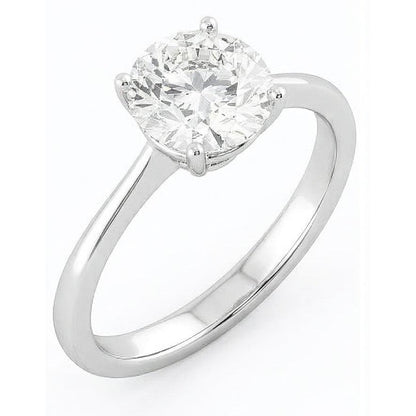 2.75 Ct Solitaire Natural Earth Mined Diamond Engagement Ring 4 Prongs 14K Gold White