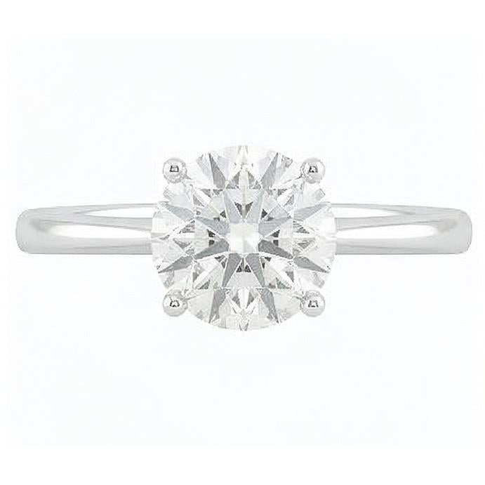 2.75 Ct Solitaire Natural Earth Mined Diamond Engagement Ring 4 Prongs 14K Gold White