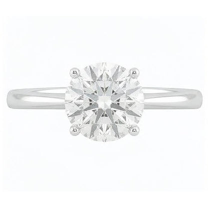 2.75 Ct Solitaire Natural Earth Mined Diamond Engagement Ring 4 Prongs 14K Gold White