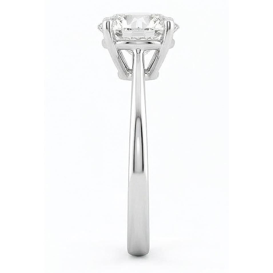 2.75 Ct Solitaire Natural Earth Mined Diamond Engagement Ring 4 Prongs 14K Gold White