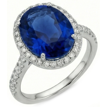 natural round sapphire 2.90ct ring close up detail