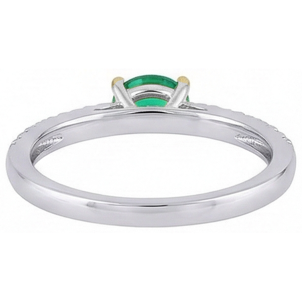 Natural Real ( Not Lab Grown ) 2 Carat Green Emerald GIA Wedding Ring
