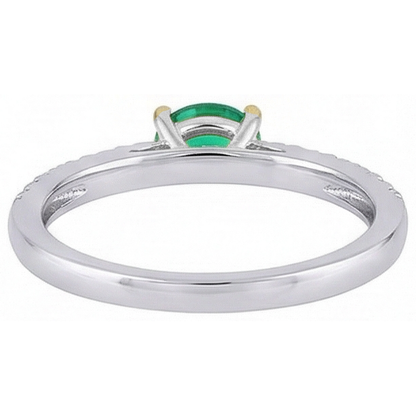 Natural Real ( Not Lab Grown ) 2 Carat Green Emerald GIA Wedding Ring