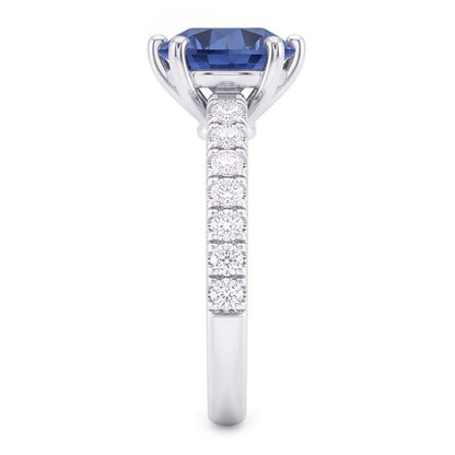 2 Carats Blue Natural Earth Mined Diamond Engagement Ring 6 Prong Gemstone