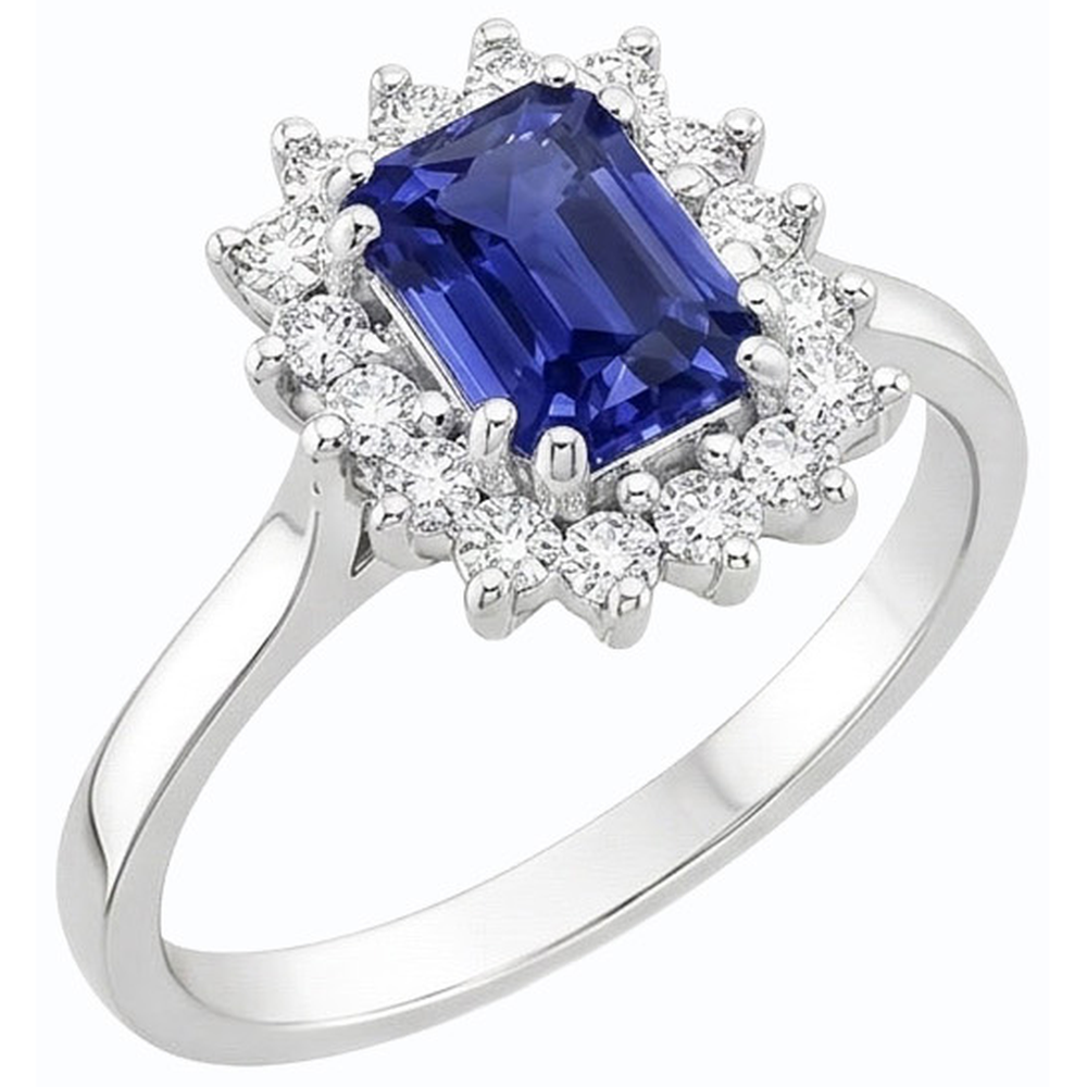 natural emerald sapphire 2ct ring side angle