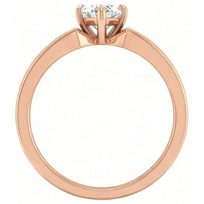 2 Carats Rose Gold Marquise Natural Earth Mined Diamond Engagement Ring