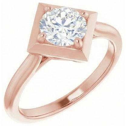 2 Carats Solitaire Ring Old Mine Cut Real Natural Earth Mined Diamond Kite Style Jewelry