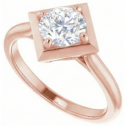 2 Carats Solitaire Ring Old Mine Cut Real Natural Earth Mined Diamond Kite Style Jewelry