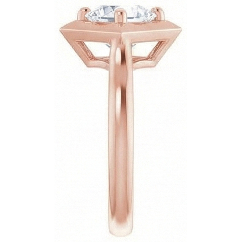2 Carats Solitaire Ring Old Mine Cut Real Natural Earth Mined Diamond Kite Style Jewelry