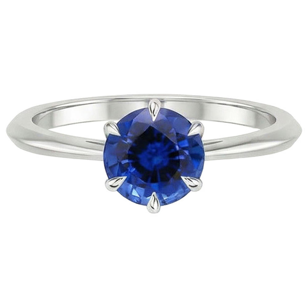 Natural Real ( Not Lab Grown )  2 Ct Genuine Sapphire Solitaire Ring