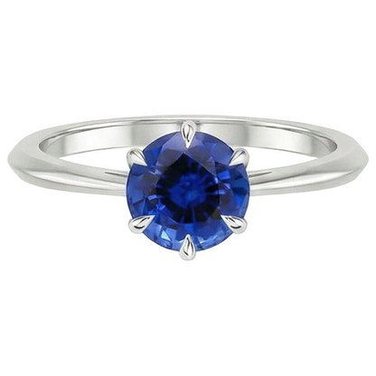 Natural Real ( Not Lab Grown )  2 Ct Genuine Sapphire Solitaire Ring
