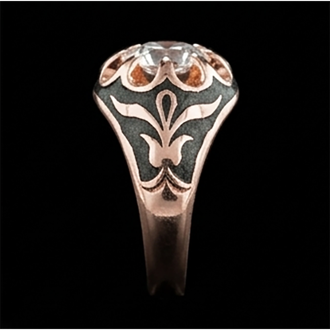 2 Ct Gypsy Solitaire Men’s Belcher Ring Round Old Miner Diamond Flower Style