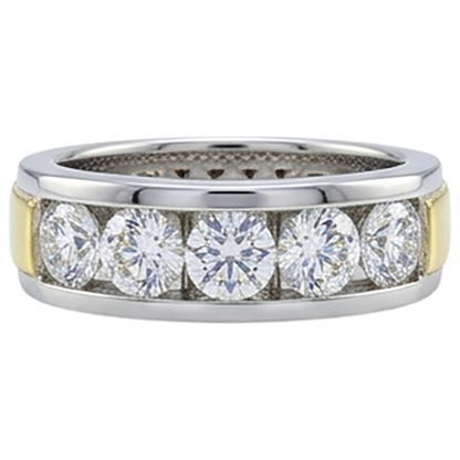 2 Ct Round Cut Diamond Men's Band Jewelry New