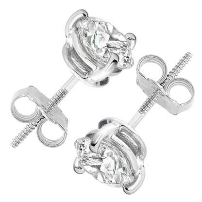 2 Carats GIA CERTIFIED Lab Grown Diamond Studs Earrings 14K White Gold