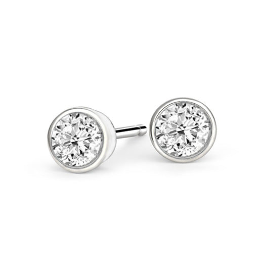 2.00 Carats GIA CERTIFIED Lab Grown Diamonds Ladies Studs Earrings Gold White 14K