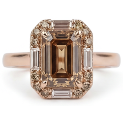Natural Diamond Ring 2.25ct - Rose Gold 14K