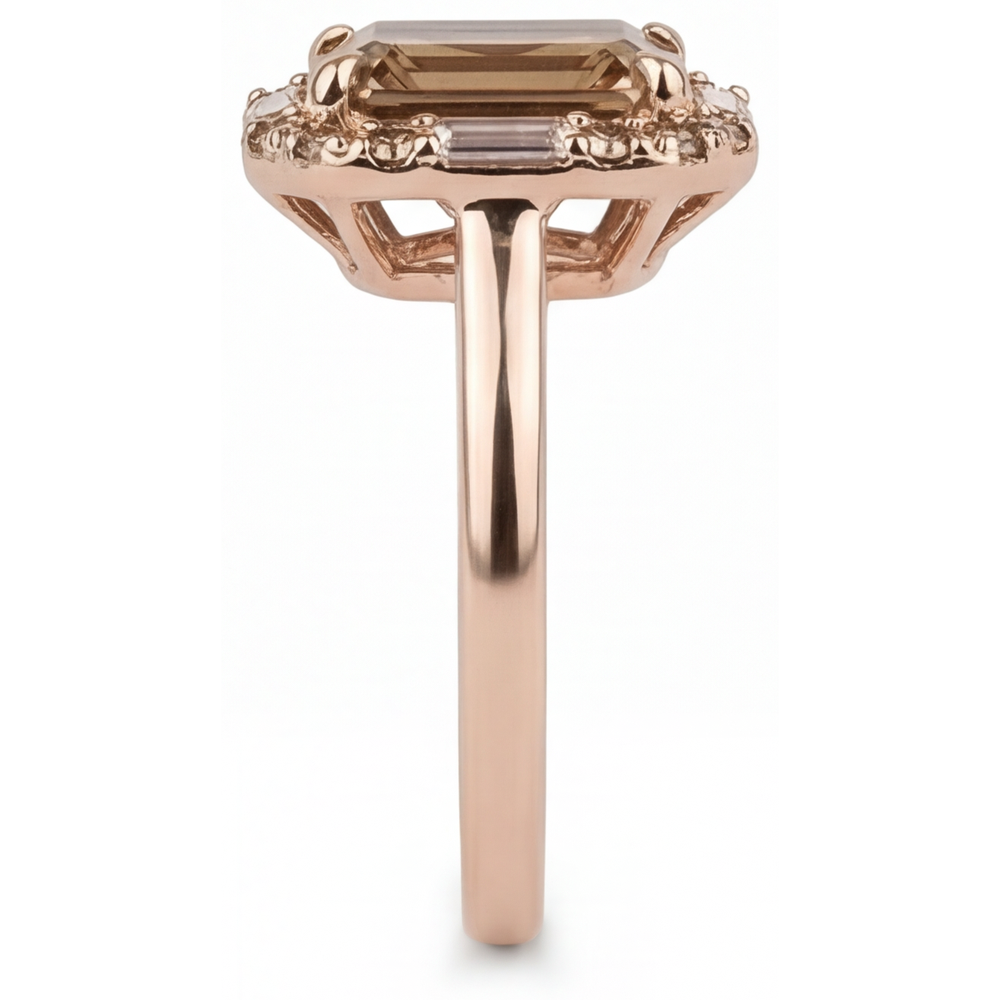 natural round diamond 2.25ct ring top view
