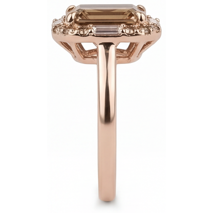 natural round diamond 2.25ct ring top view