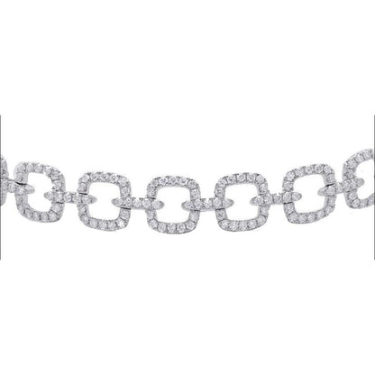 2.2 Ct Sparkling Lab Grown Diamond Ladies Bracelet 10K White Gold