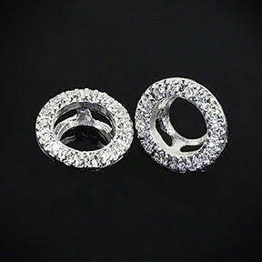 2.30 Ct Brilliant Cut Diamonds Women Studs Halo Earrings With Jackets