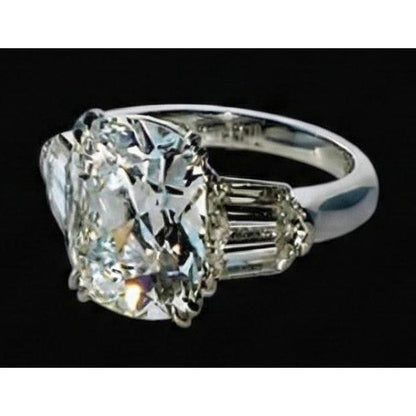 2.41 Carat Natural Earth Mined Diamond 3-Stone Ring White Gold Jewelry
