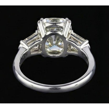 2.41 Carat Natural Earth Mined Diamond 3-Stone Ring White Gold Jewelry