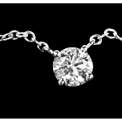 2.50 Carats GIA CERTIFIED Lab Grown Diamond Necklace Pendant White Gold 14K New