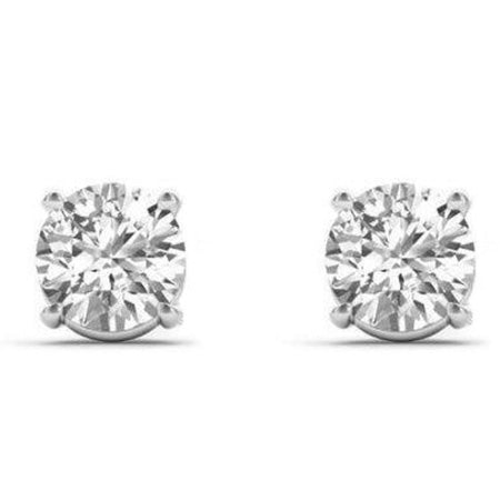 2.50 Ct Lab Grown Diamonds Women Stud Earrings Sparkling Round Cut GIA CERTIFIED White Gold