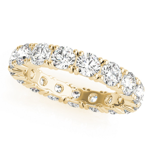 2.55 Ct Round Diamond Eternity Band YG Womens Lab Grown Ring