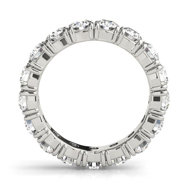 2.55 Cts Diamonds Round Eternity Lab Grown Band Elegant 14K Jewelry