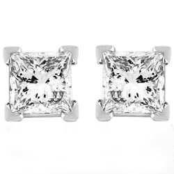 2.5 Carat Prong Set Natural Earth Mined Diamond Stud Earring White Gold Jewelry 14K