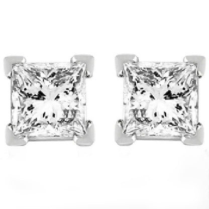 2.4 Carat Prong Set Natural GIA Certified Earth Mined Diamond Stud Earring White Gold Jewelry 14K