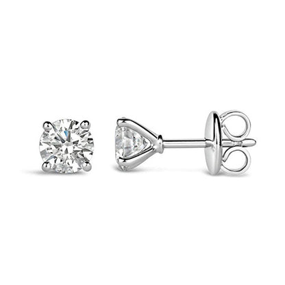 2.5 Carats Natural Real ( Not Lab Grown ) Diamond Women Stud Earrings White Gold 14K