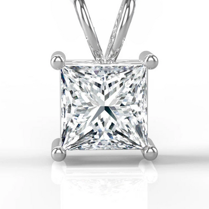 2.75 Carat Solitaire Natural Earth Mined Diamond Pendant Necklace With Chain White Gold