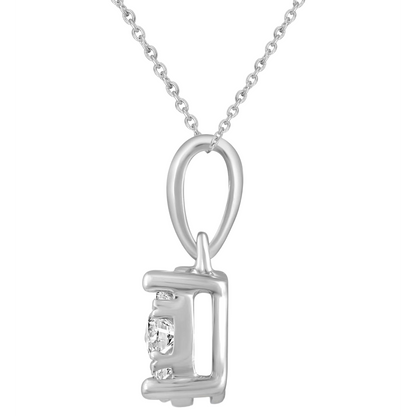 2.85 Ct Sparkling Round Cut GIA Certified Lab Grown Diamonds Pendant Necklace White Gold 14K