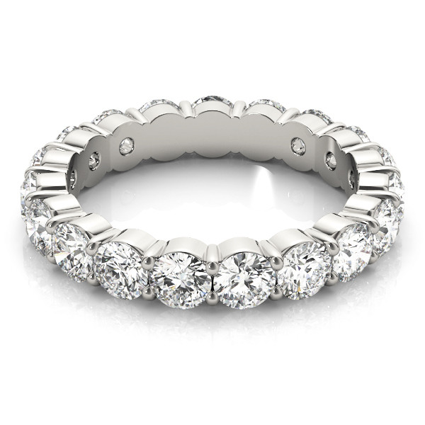 2.88 Ct Diamond Round Eternity Band Sparkling Lab Grown Gold 14K