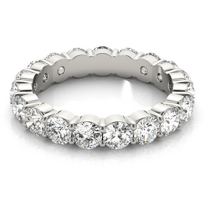 2.88 Ct Diamond Round Eternity Band Sparkling Lab Grown Gold 14K