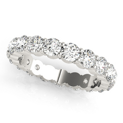 2.88 Ct Diamond Round Eternity Band Sparkling Lab Grown Gold 14K