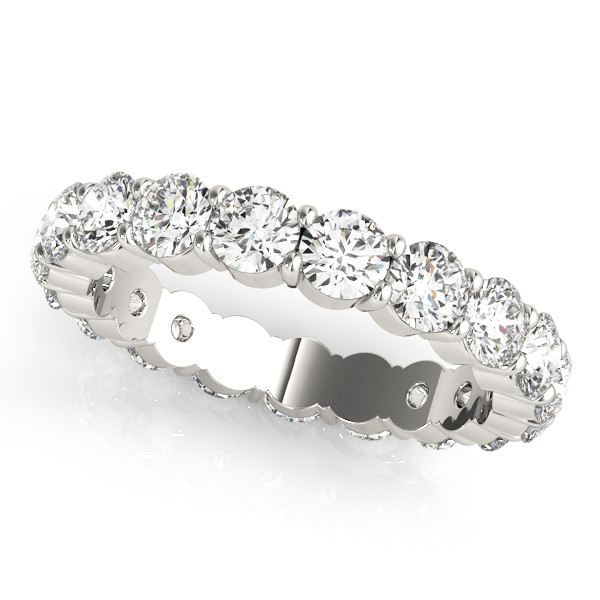 2.88 Ct Diamond Round Eternity Band Sparkling Lab Grown Gold 14K