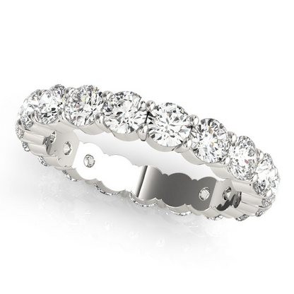 2.88 Ct Diamond Round Eternity Band Sparkling Lab Grown Gold 14K