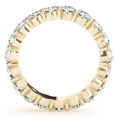 2.88 Ct Lab Grown Round Diamond Eternity Band Yellow Gold 14K