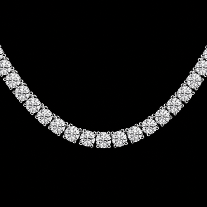 20 Carat Lab Grown Diamonds Tennis Necklace White Gold 14K 20 Inch Chain