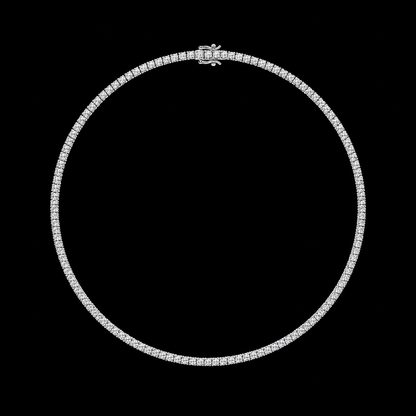 20 Carat Lab Grown Diamonds Tennis Necklace White Gold 14K 20 Inch Chain