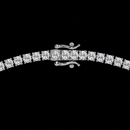 20 Carat Lab Grown Diamonds Tennis Necklace White Gold 14K 20 Inch Chain