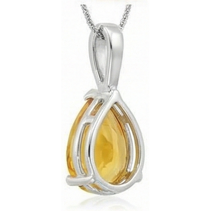 22.75 Carats Madeira Citrine With Natural Earth Mined Diamonds Pendant Prong Set Gold 14K