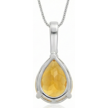 22.75 Carats Madeira Citrine With Natural Earth Mined Diamonds Pendant Prong Set Gold 14K